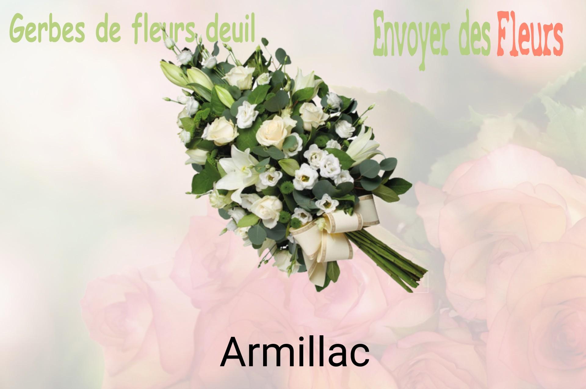 Gerbe de fleurs de deuil livrée à Armillac